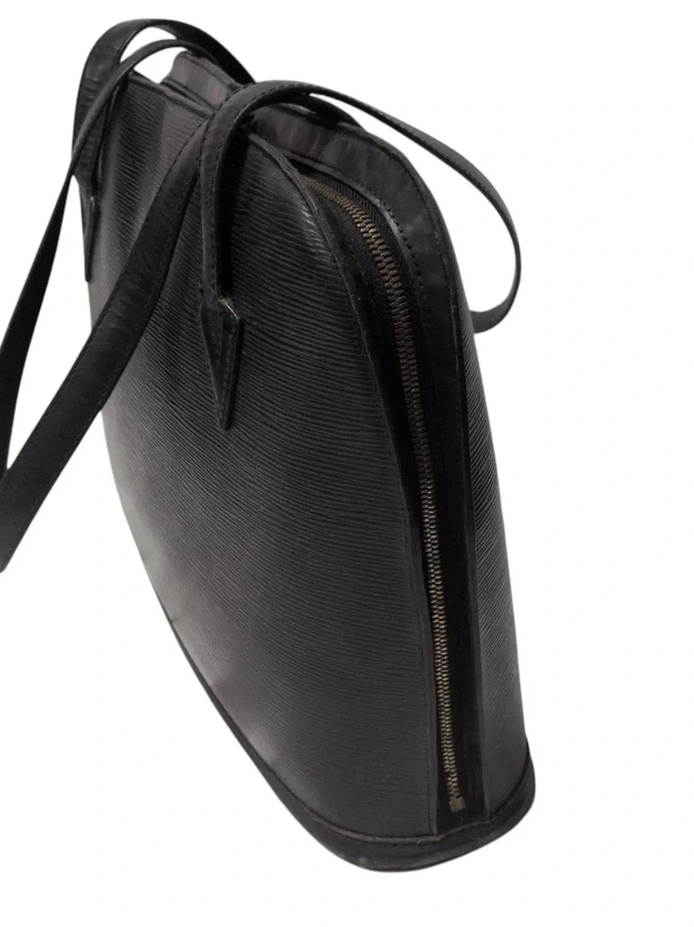 LOUIS VUITTON Black Epi Lussac LV Shoulder Bag Tote Purse